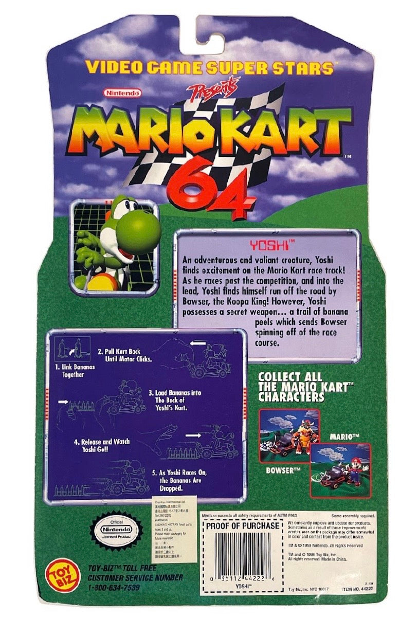 Mario Kart 64 ToyBiz Yoshi Figure with Bananas