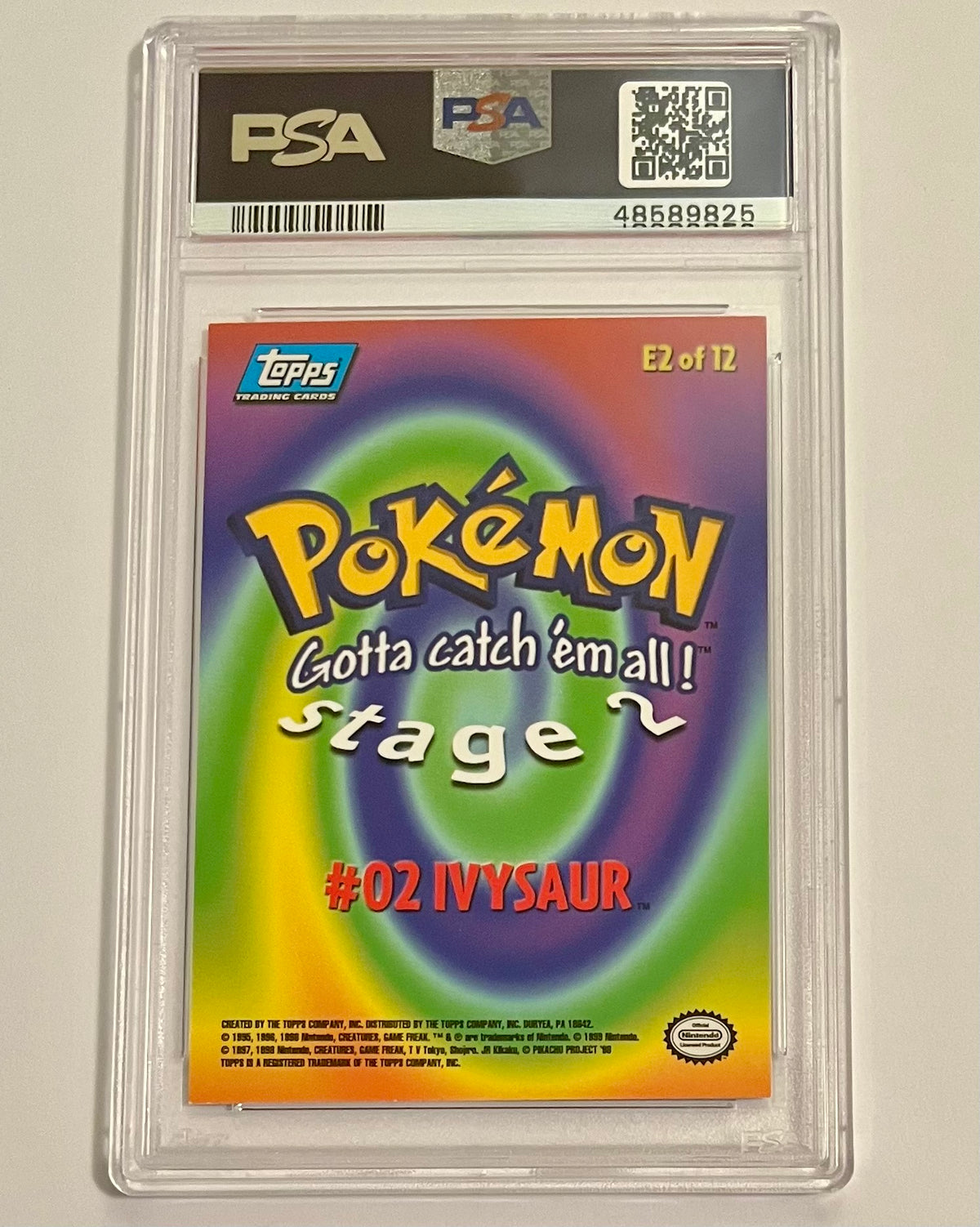 1999 Topps Pokémon Ivysaur #2 #E2 NM-MT (PSA 8)