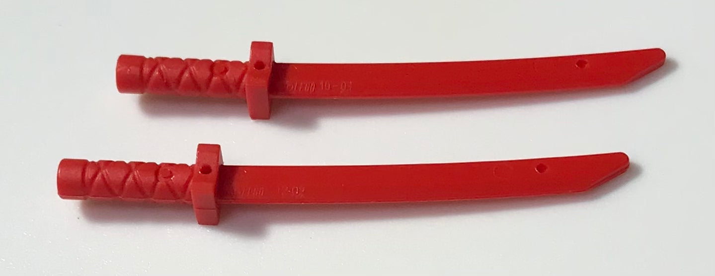 LEGO Red Ninja Sword x2 BUNDLE/LOT (Used)