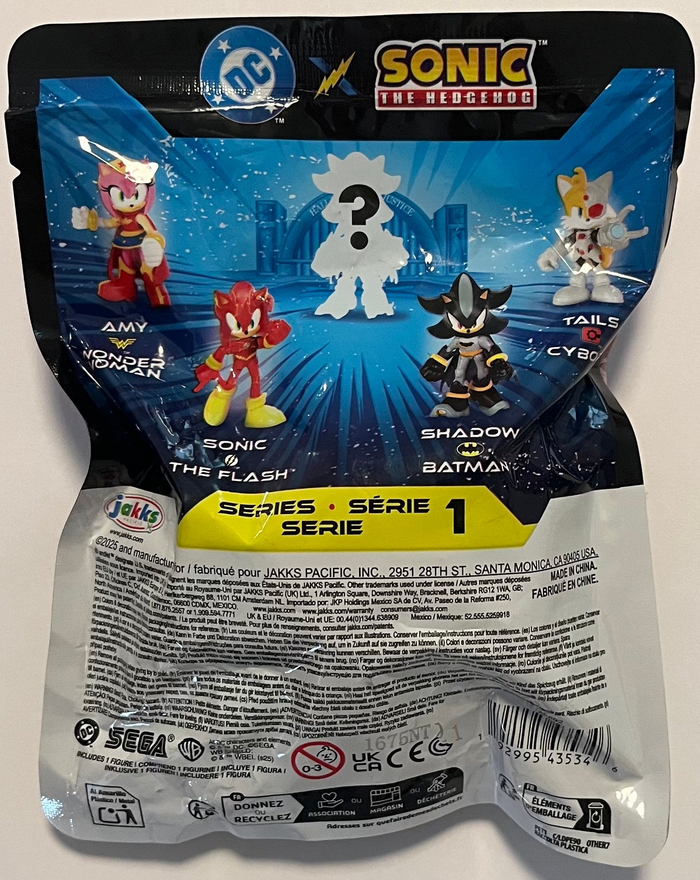 Jakks DC Sonic 2.5" Sonic as The Flash Articulated Figure Series 1