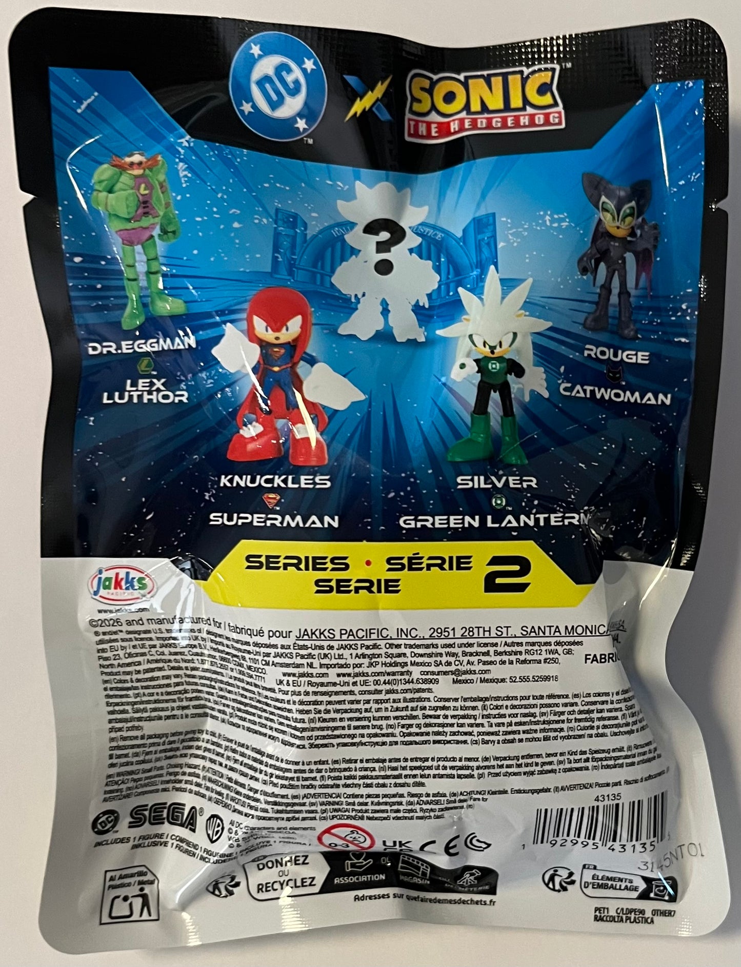 Jakks DC Sonic 2.5" Articulated Figure Blind Bag Series 2