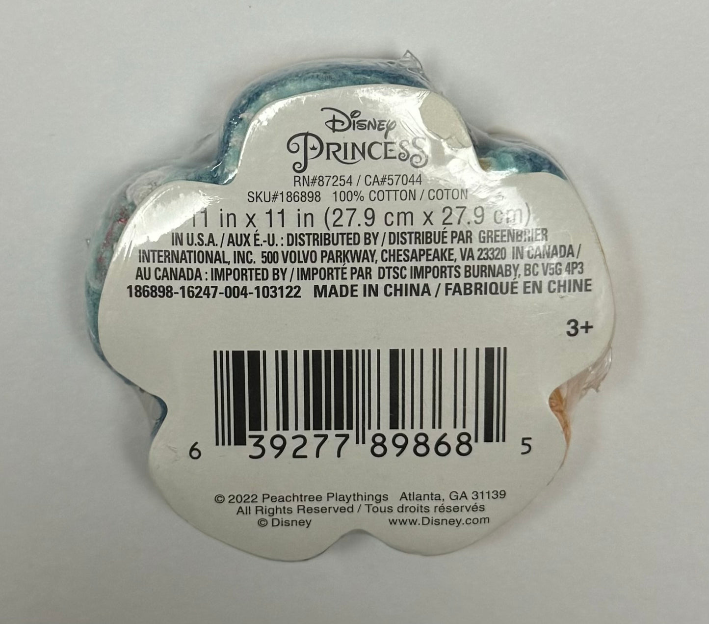 Peachtree Playthings Disney Princess Cinderella Magic Towel Serviette Magique (Expands in Water)