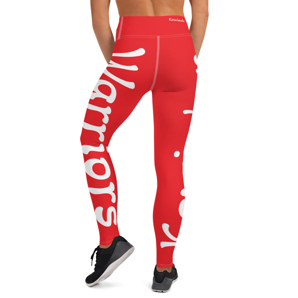 Kawieshan Warriors Red and White Yoga Leggings