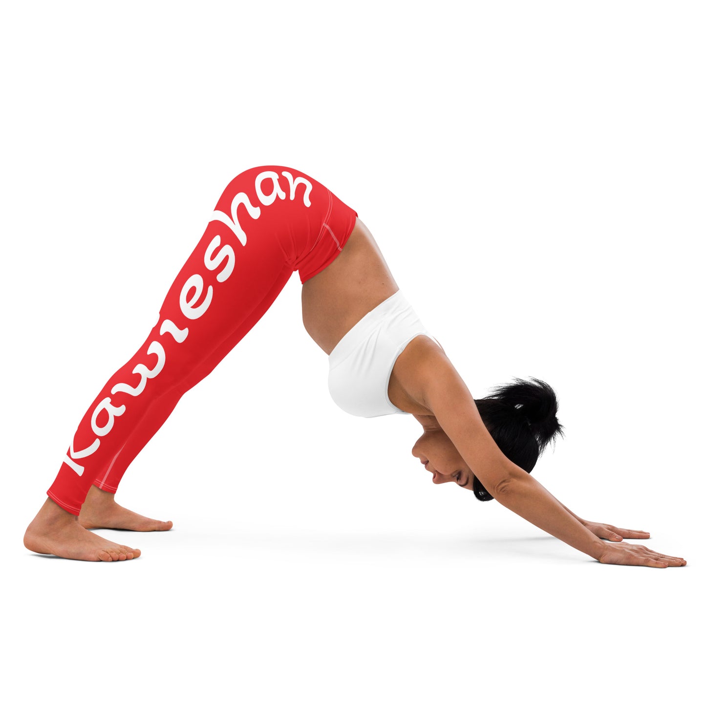 Kawieshan Warriors Red and White Yoga Leggings