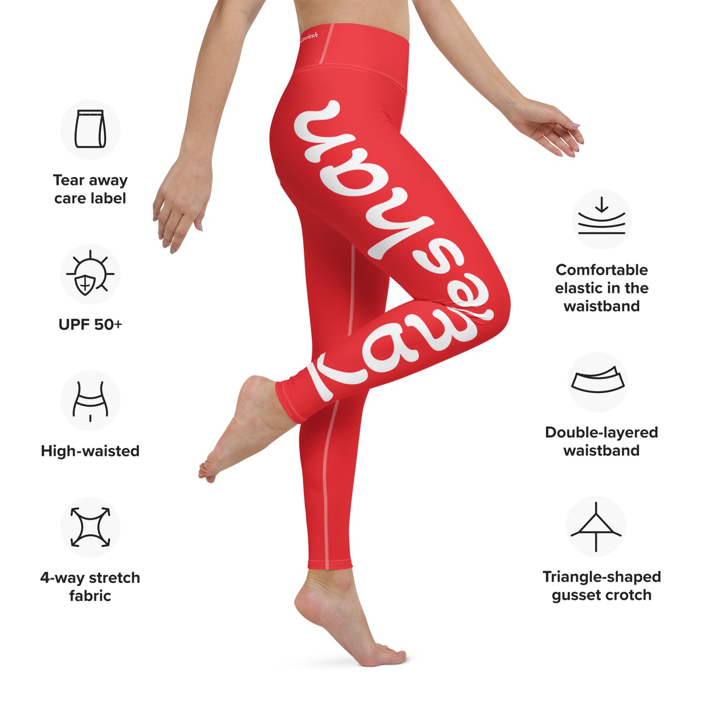 Kawieshan Warriors Red and White Yoga Leggings