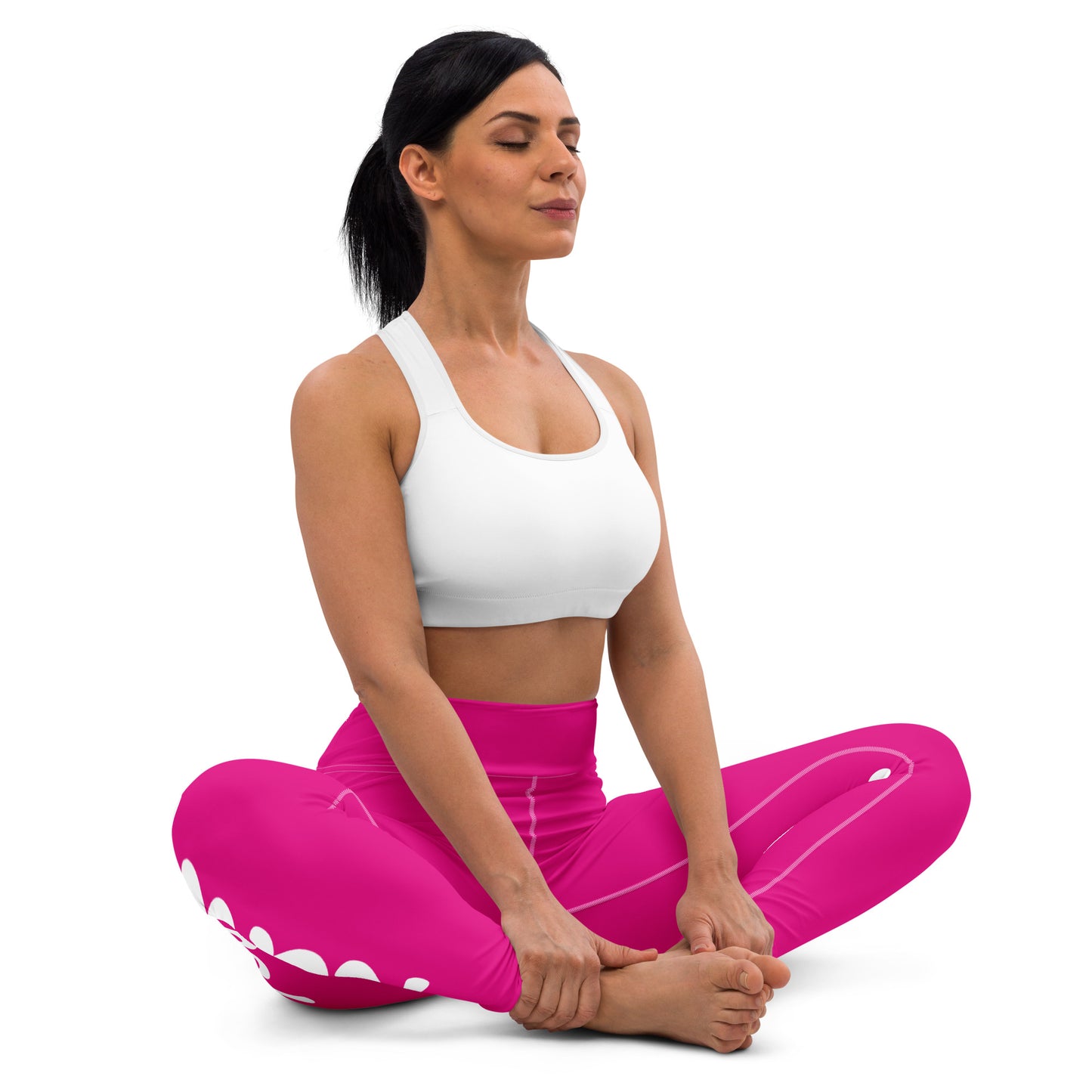 Kawieshan Warriors Pink and White Yoga Leggings