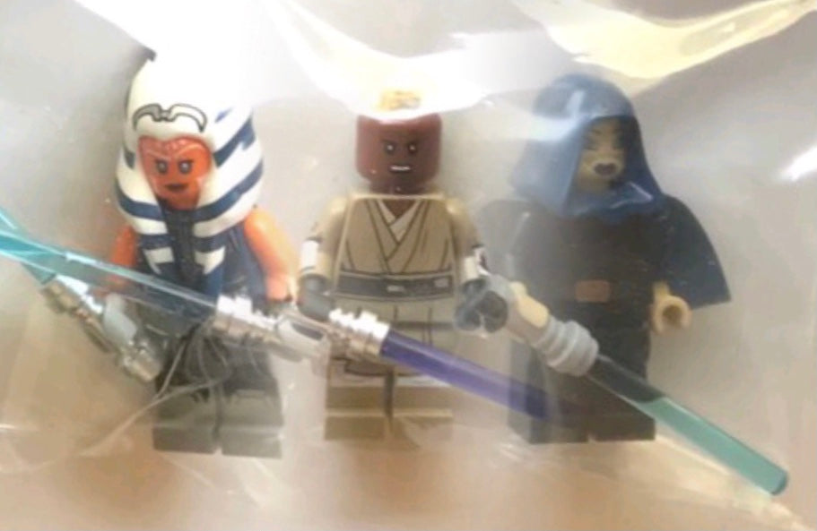 LEGO Star Wars Ahsoka Tano, Barriss Offee, and Mace Windu Minifigure BUNDLE/LOT (Refurbished)