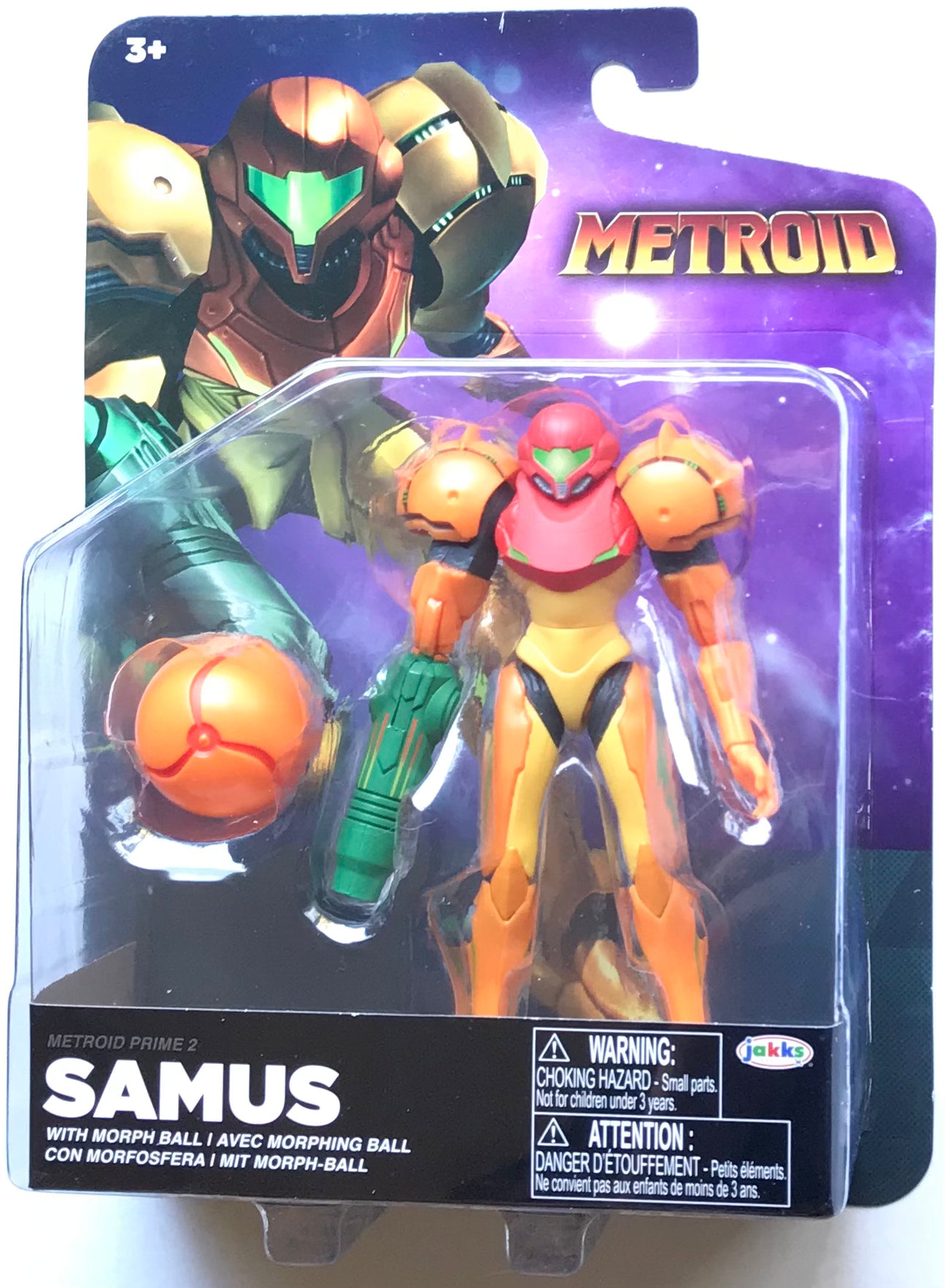 Jakks Metroid Prime 2 Samus with Morph Ball Action Figure