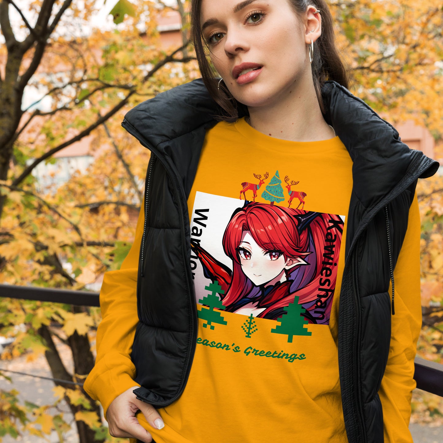 Kawieshan Warriors Princess Ava Ainsworth 'Season's Greetings' Long Sleeve Christmas Tee