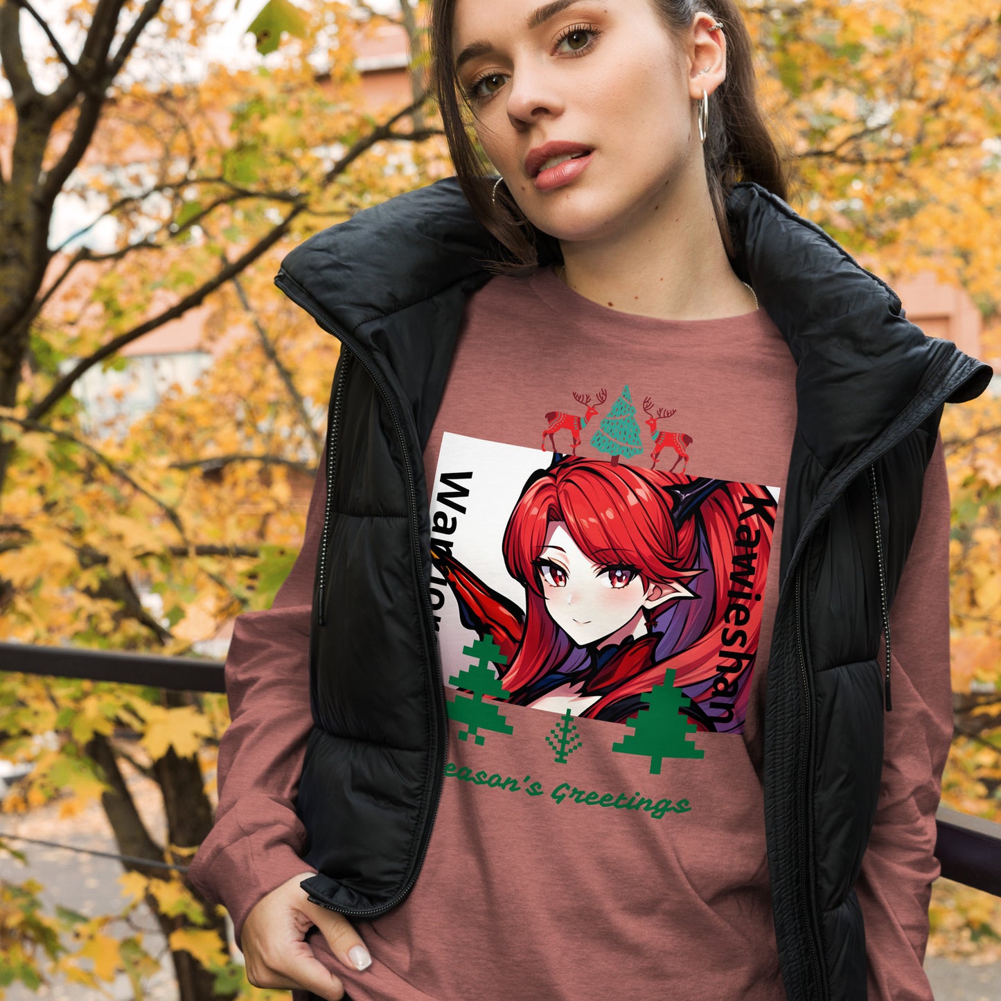 Kawieshan Warriors Princess Ava Ainsworth 'Season's Greetings' Long Sleeve Christmas Tee