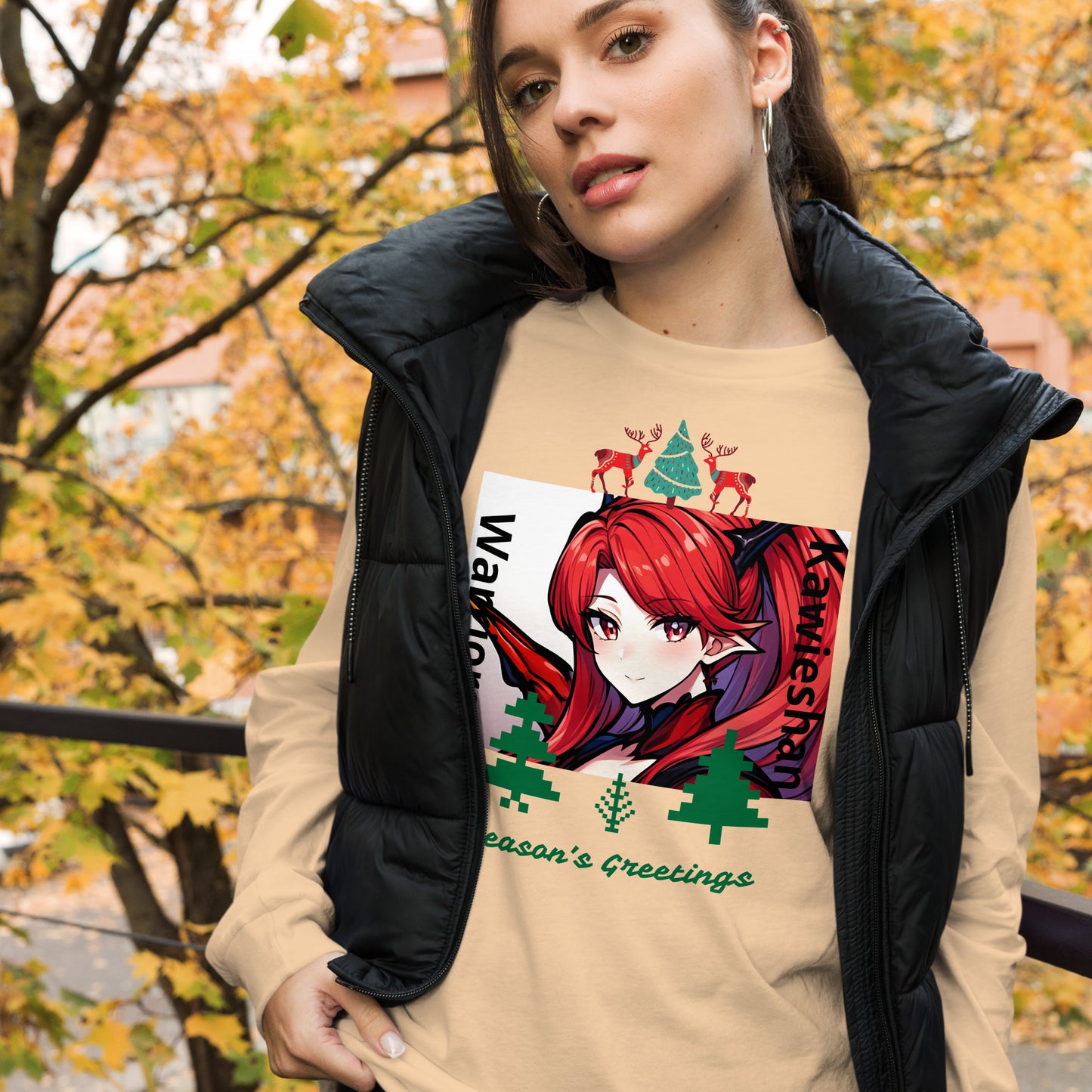 Kawieshan Warriors Princess Ava Ainsworth 'Season's Greetings' Long Sleeve Christmas Tee