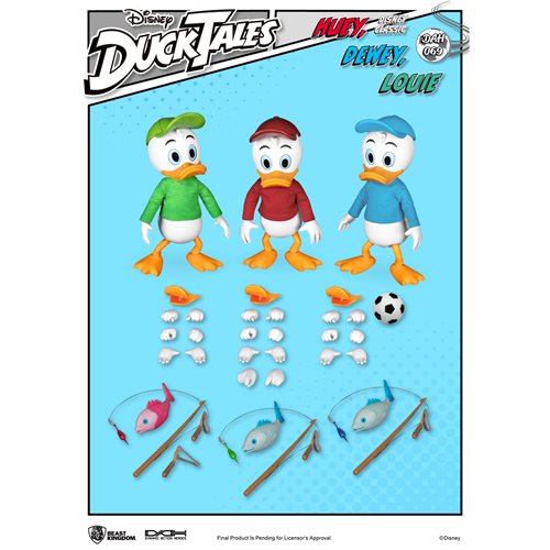DAH-069 DuckTales Huey, Dewey, and Louie Dynamic 8-ction Heroes Action Figure Set (Pre-Order)