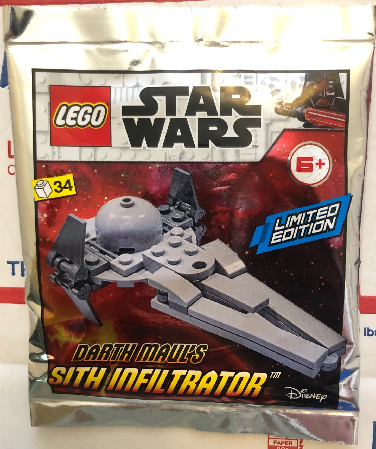 LEGO Star Wars Limited Edition Darth Maul's Sith Infiltrator Foil Pack Bag Build Set 912058