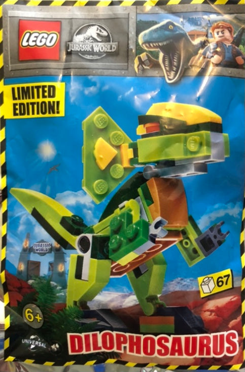 LEGO Jurassic World Dilophosaurus Limited Edition Foil Pack Bag Build Set 122115