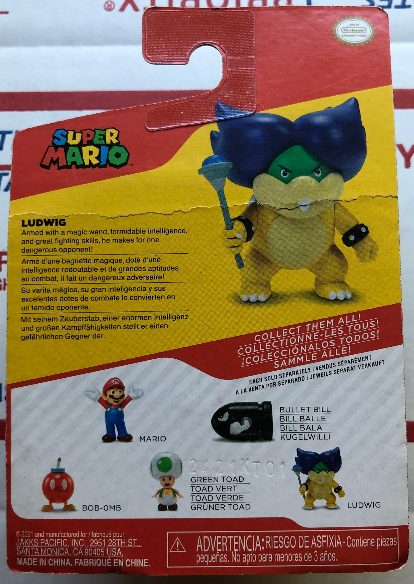 Jakks Super Mario Ludwig Koopa Koopaling 2.5” Inch Articulated Figure