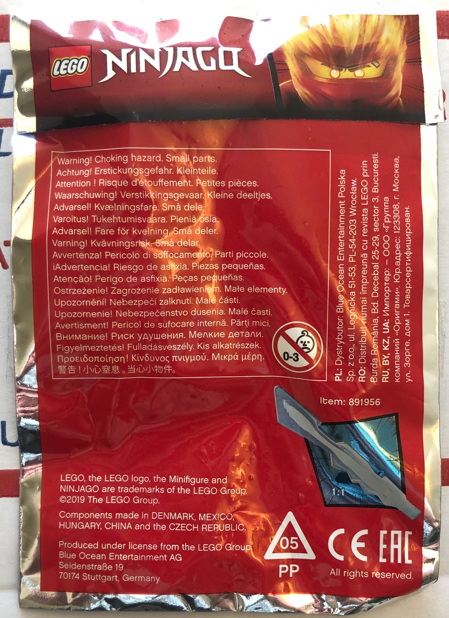 LEGO Ninjago Blizzard Samurai Minifigure Foil Pack Bag 891956