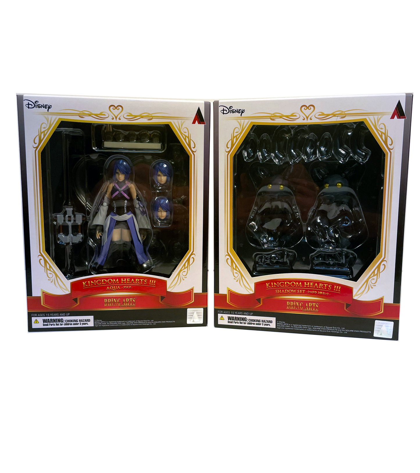 Bring Arts Kingdom Hearts III (3) Aqua and Shadow 2-Pack Figure BUNDLE/LOT