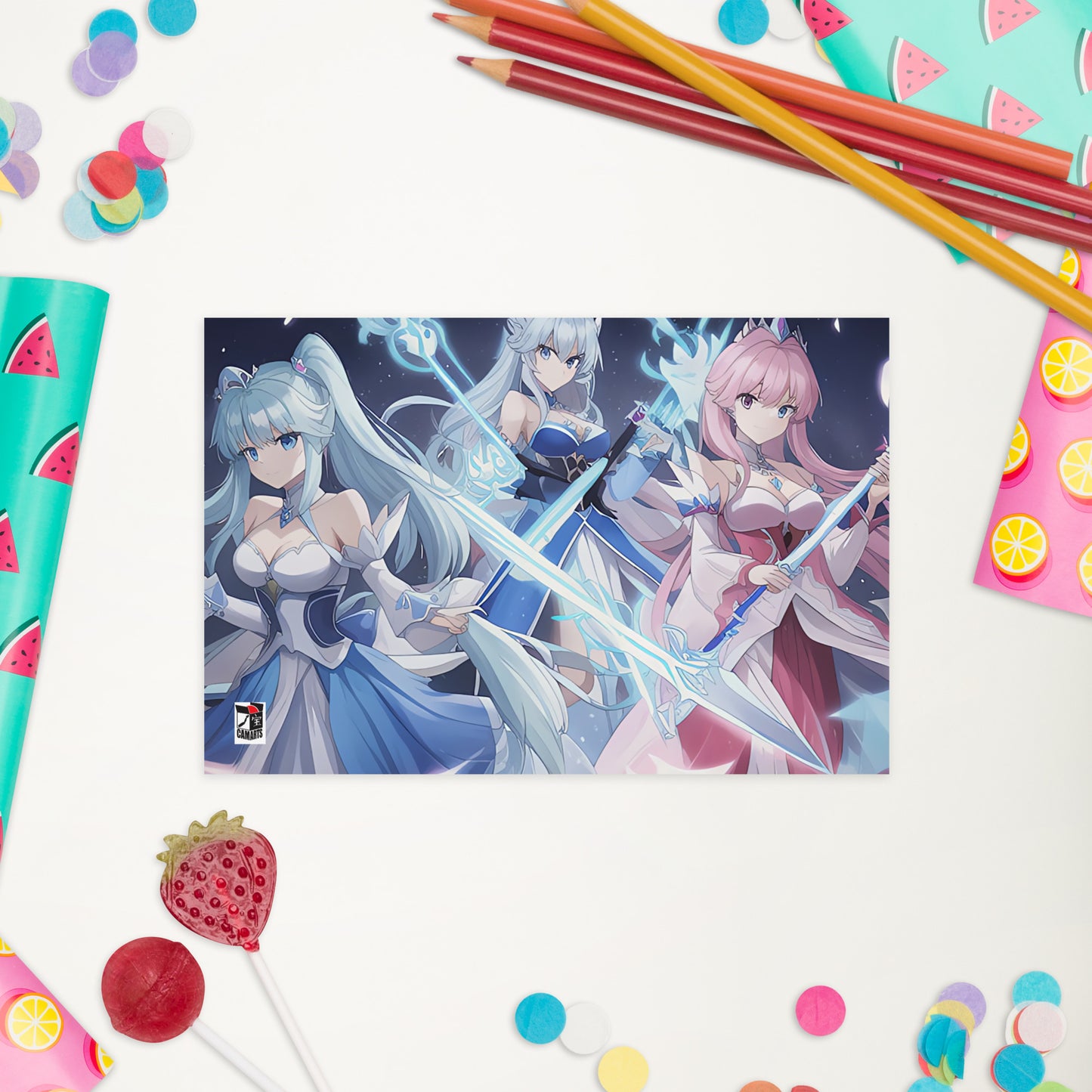 Aqua Legion Spear Squad Kawieshan Warriors Postcard 4" x 6"
