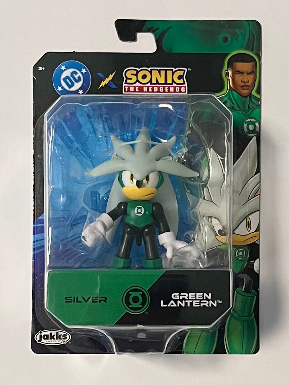 Jakks DC Sonic 2.5" Silver as Green Lantern Articulated Action Figure