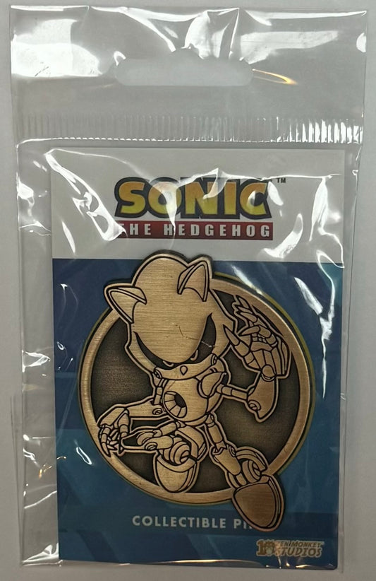 Zen Monkey Studios Sonic the Hedgehog Limited Edition Emblem Metal Sonic Enamel Pin