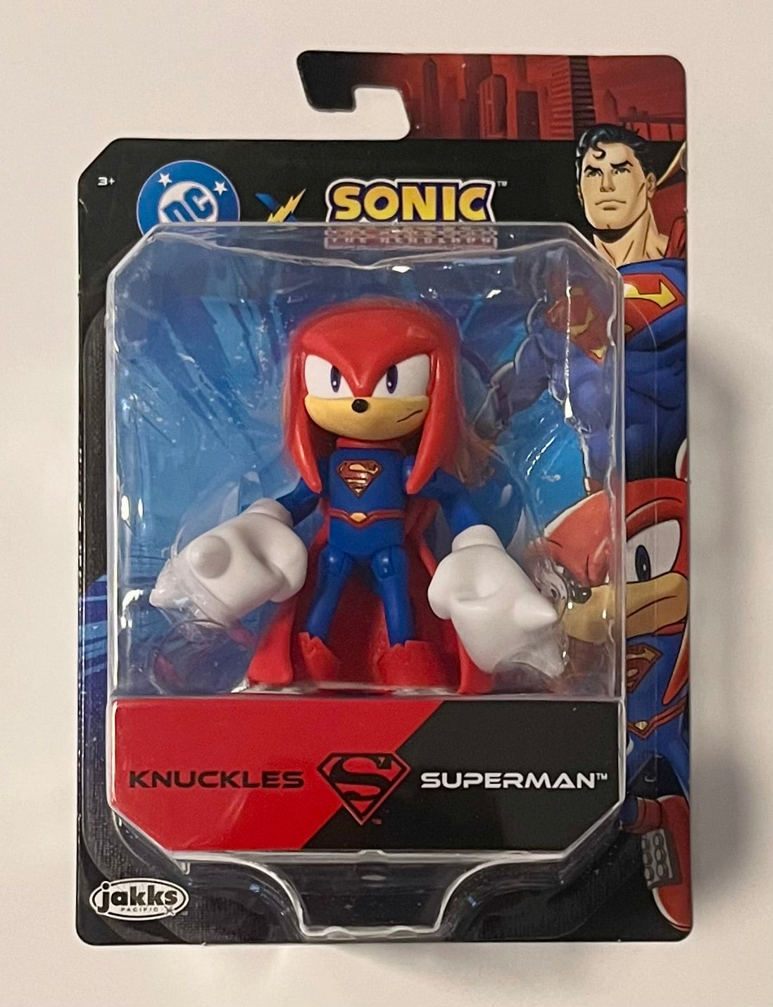 Jakks DC Sonic 2.5" Knuckles as Superman Articulated Action Figure