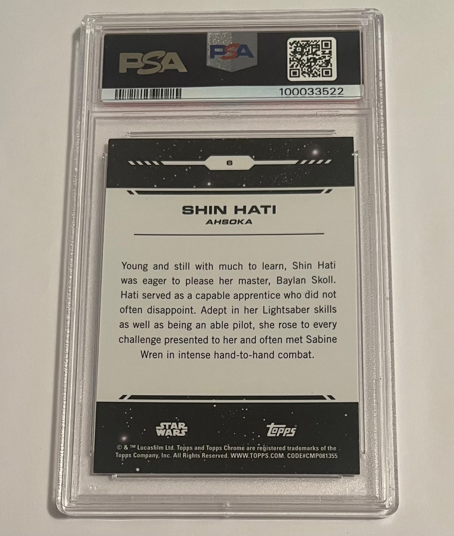 2024 Topps Chrome Star Wars Shin Hati Kamino Aqua Refractor 194/199 #6 MINT (PSA 9)