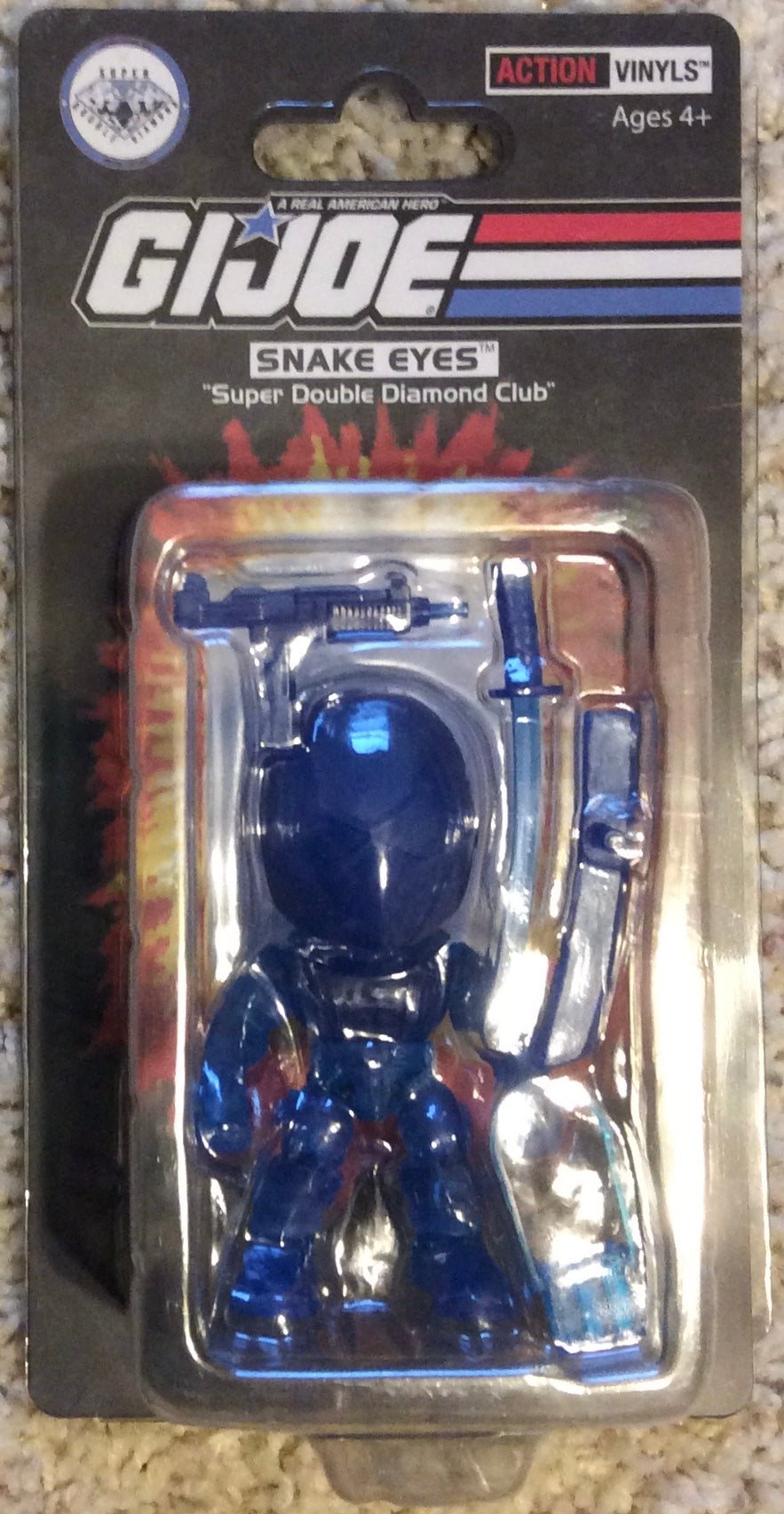The Loyal Subjects SDDC Action Vinyls G.I. Joe Clear Blue Snake Eyes Figure