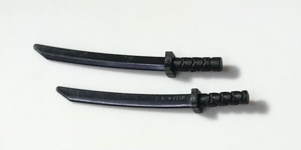 LEGO Black Ninja Sword x2 BUNDLE/LOT (Used)