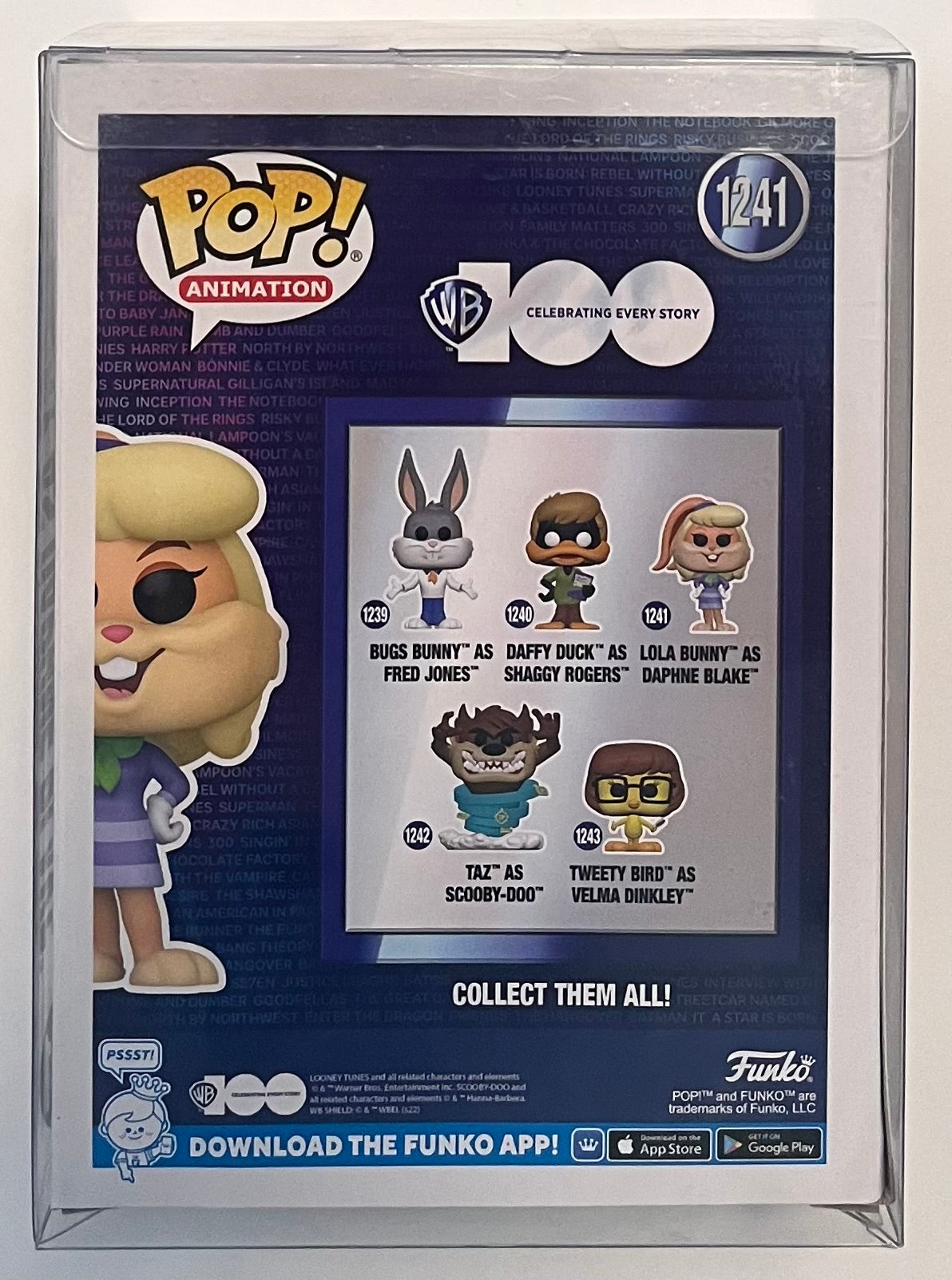Pop! WB 100 Looney Tunes Lola Bunny as Daphne Blake Vinyl Figure #1241 + Protective Case