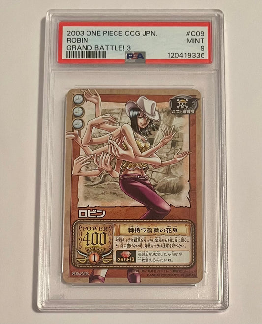 2003 Bandai One Piece CCG Robin Grand Battle! 3 #C09 Japanese MINT (PSA 9)