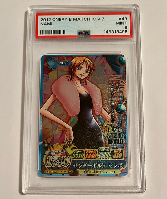2012 Bandai Carddass One Piece One Py Berry Match IC! Nami Volume 7 #43 Japanese MINT (PSA 9)