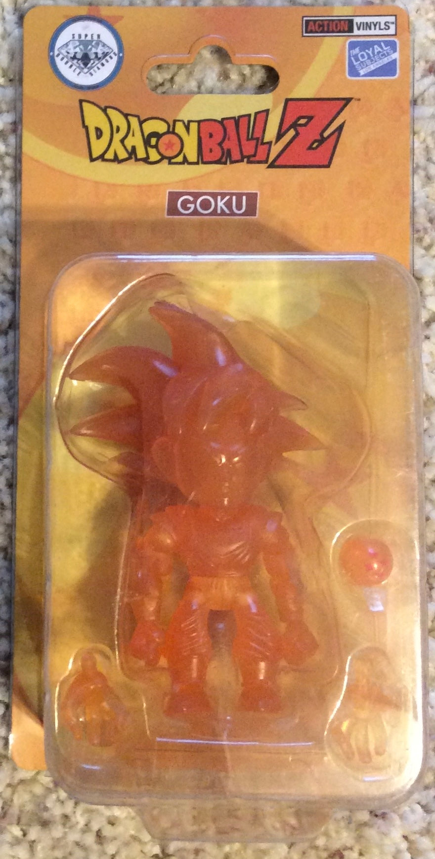 The Loyal Subjects SDDC Action Vinyls Dragon Ball Z Clear Orange Goku Figure