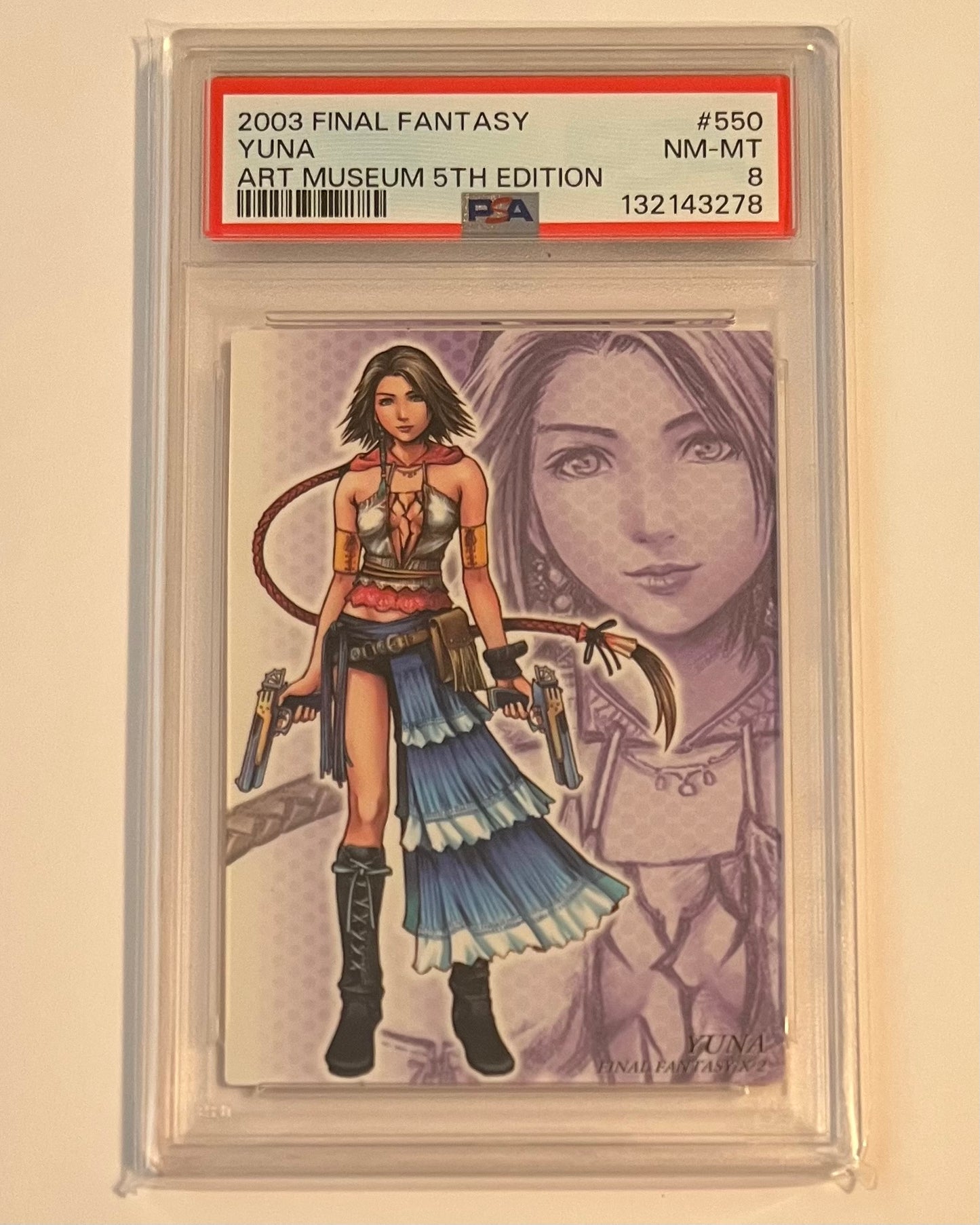 2003 Final Fantasy X-2 Art Museum Yuna 5th Edition #550 NM-MT (PSA 8)