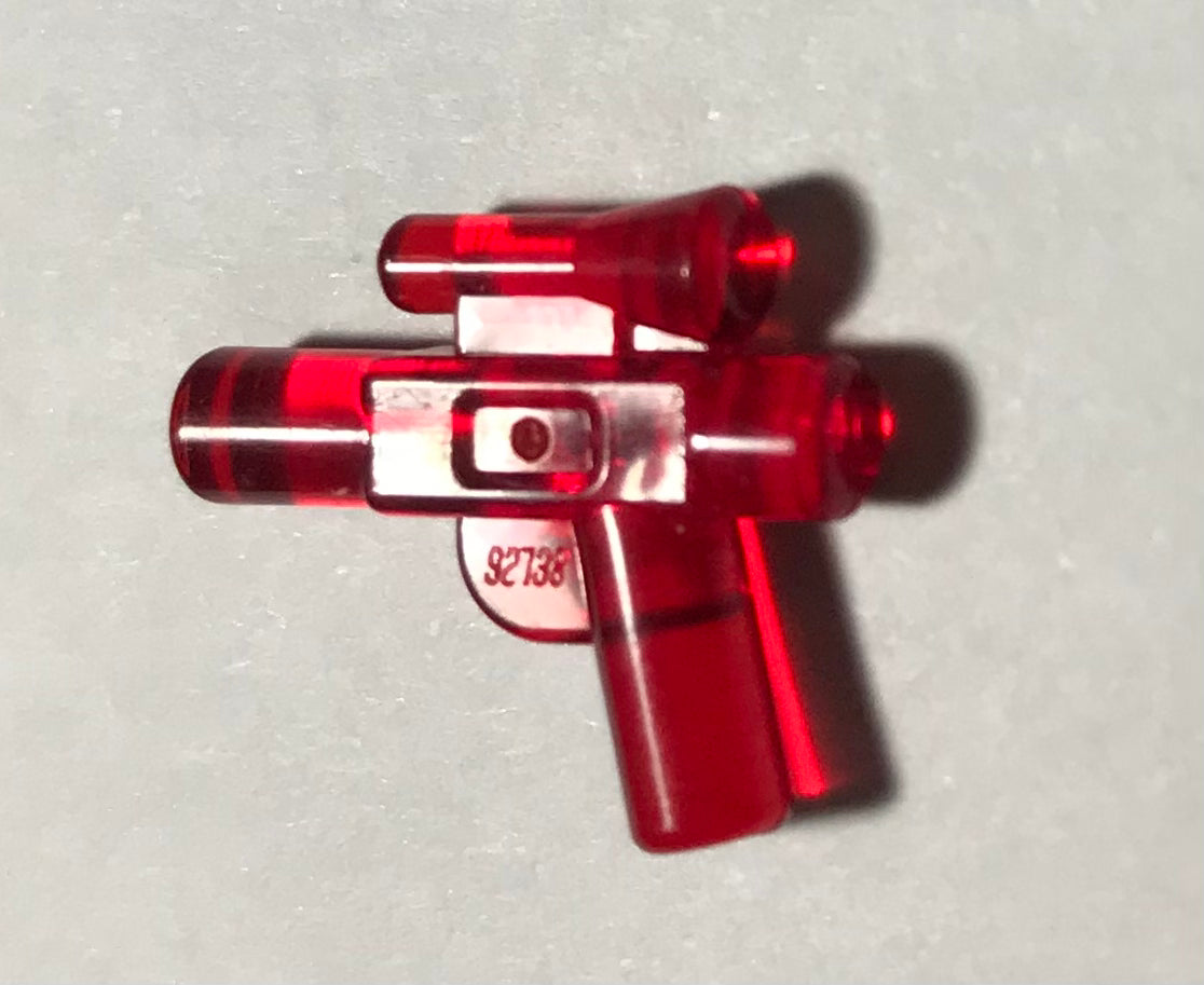 Prototype LEGO Star Wars Blaster with Scope 92738 (Translucent Red) (Used)