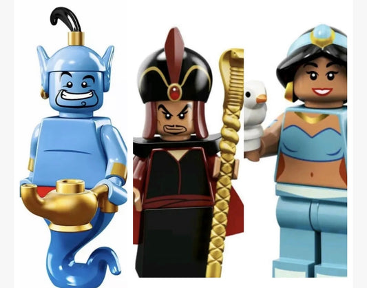 LEGO Disney Series 1 Limited Edition Genie Jafar & Jasmine Minifigure 71012 BUNDLE/LOT