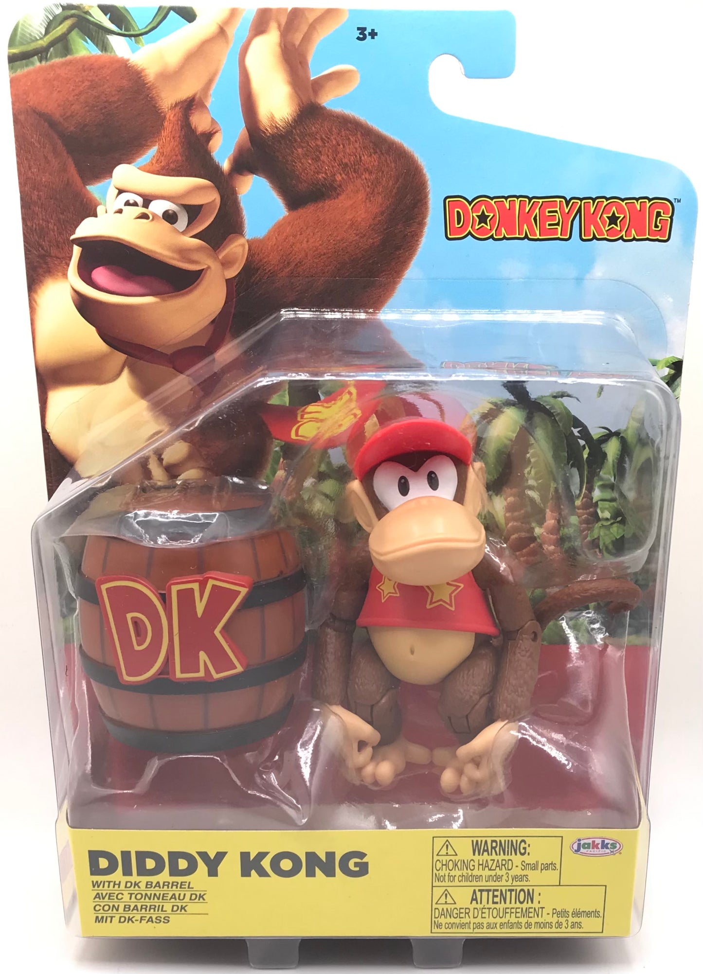 Jakks Pacific Donkey Kong 4" Inch Diddy Kong Action Figure