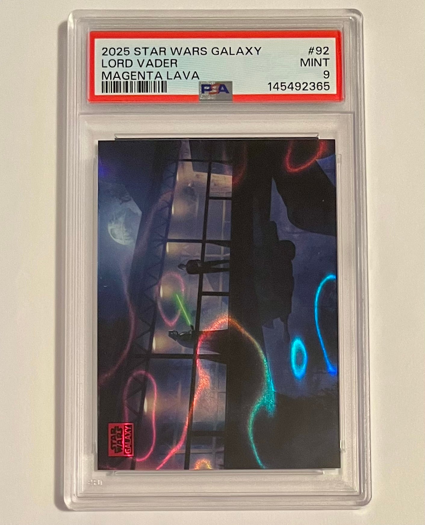 2025 Topps Star Wars Galaxy Lord Vader Magenta Lava 91/250 #92 MINT (PSA 9)