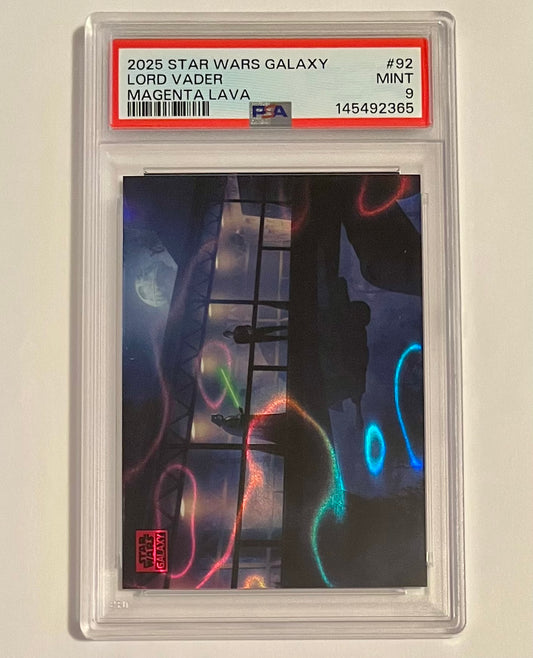 2025 Topps Star Wars Galaxy Lord Vader Magenta Lava 91/250 #92 MINT (PSA 9)