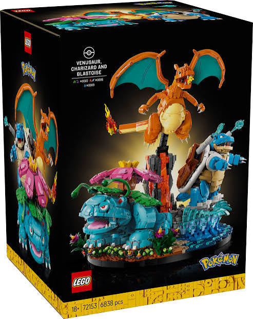 LEGO Pokémon Venusaur, Charizard and Blastoise #0003 #0006 #0009 72153