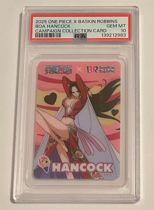 2025 One Piece X Baskin Robbins Boa Hancock Campaign Collection Card Japanese GEM MT (PSA 10)