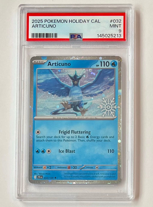 2025 Pokémon TCG Holiday Calendar Articuno #032 MINT (PSA 9)