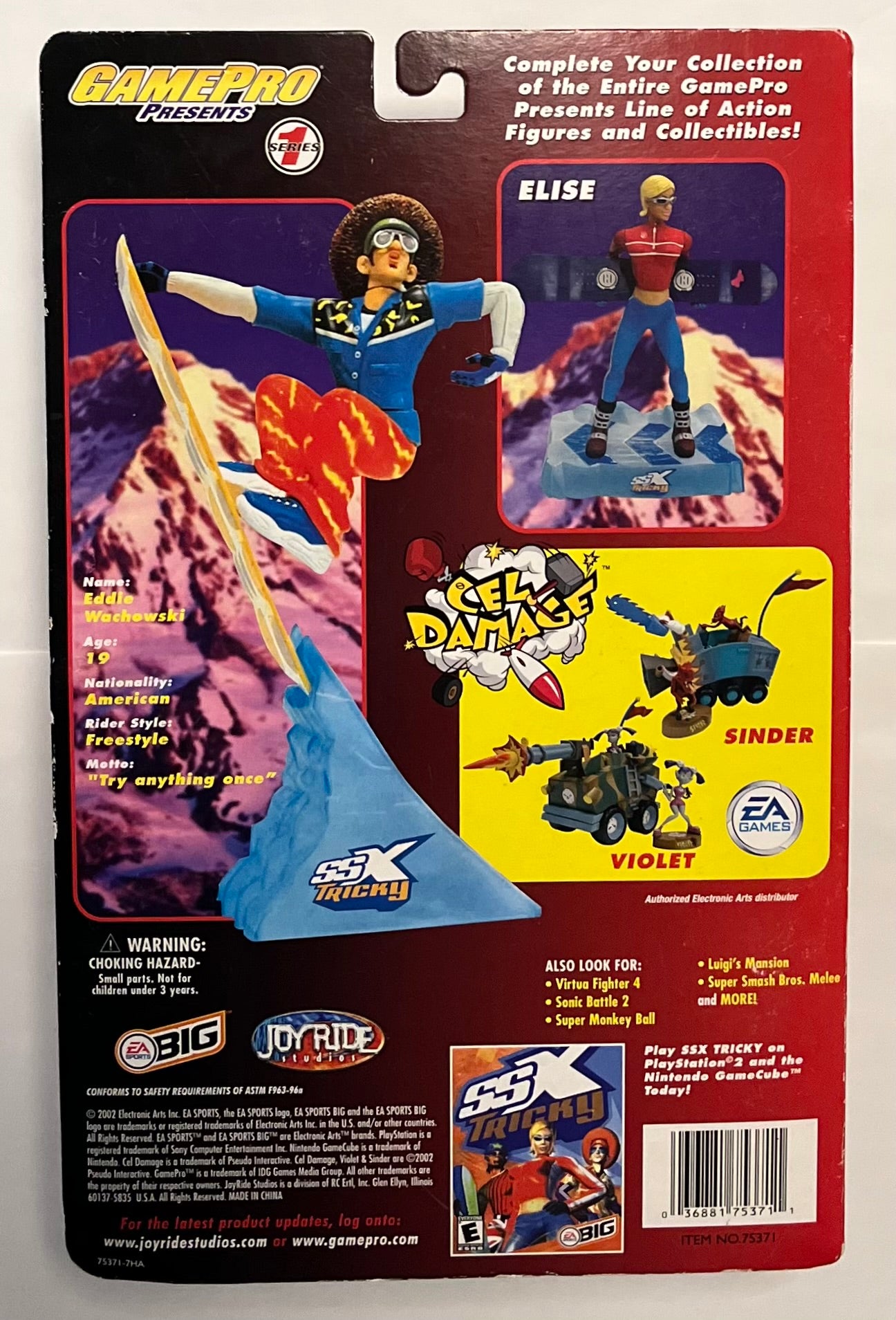 Joyride Studios SSX Tricky GamePro Series 1 Eddie Figure Version 2 (B Condition)