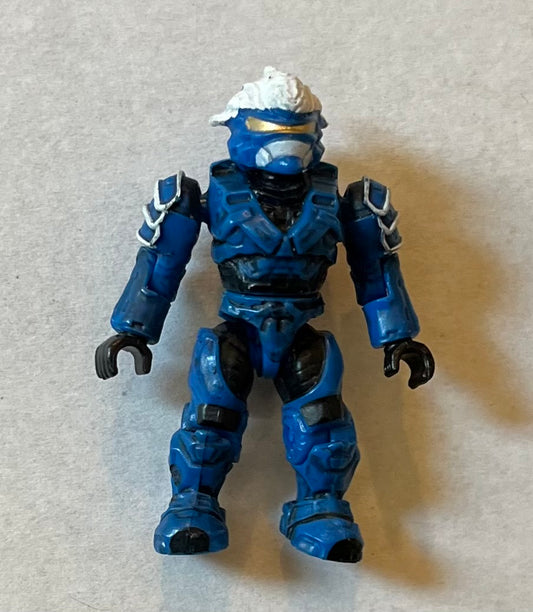 Mega Bloks Halo Katana Spartan Figure (Blue) (Used)