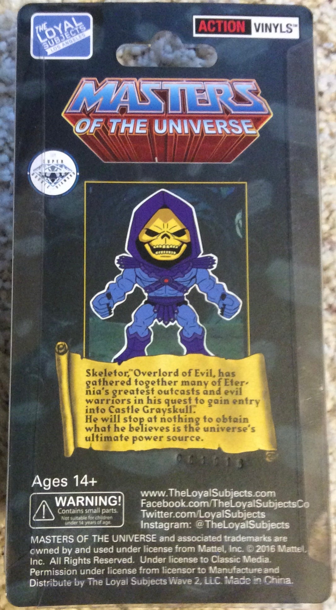 The Loyal Subjects SDDC Action Vinyls Masters of the Universe Skeletor Figure