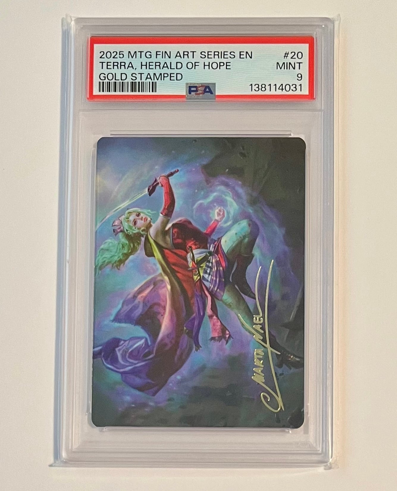 2025 MTG Final Fantasy Art Series VI Terra, Herald of Hope #20 Gold Stamped MINT (PSA 9)