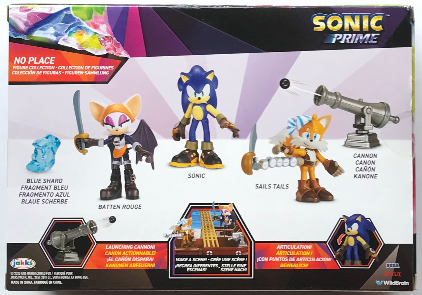 Jakks Netflix Sonic Prime No Place 3” In Figure Collection 3-Pack