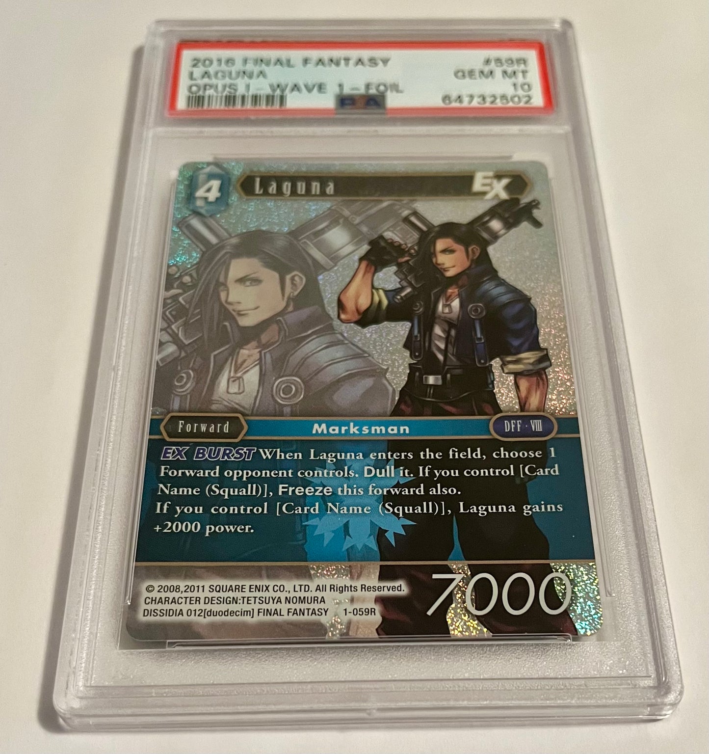 2016 Final Fantasy TCG Dissidia 012 Laguna Opus I Wave I #59R Foil GEM MT (PSA 10)