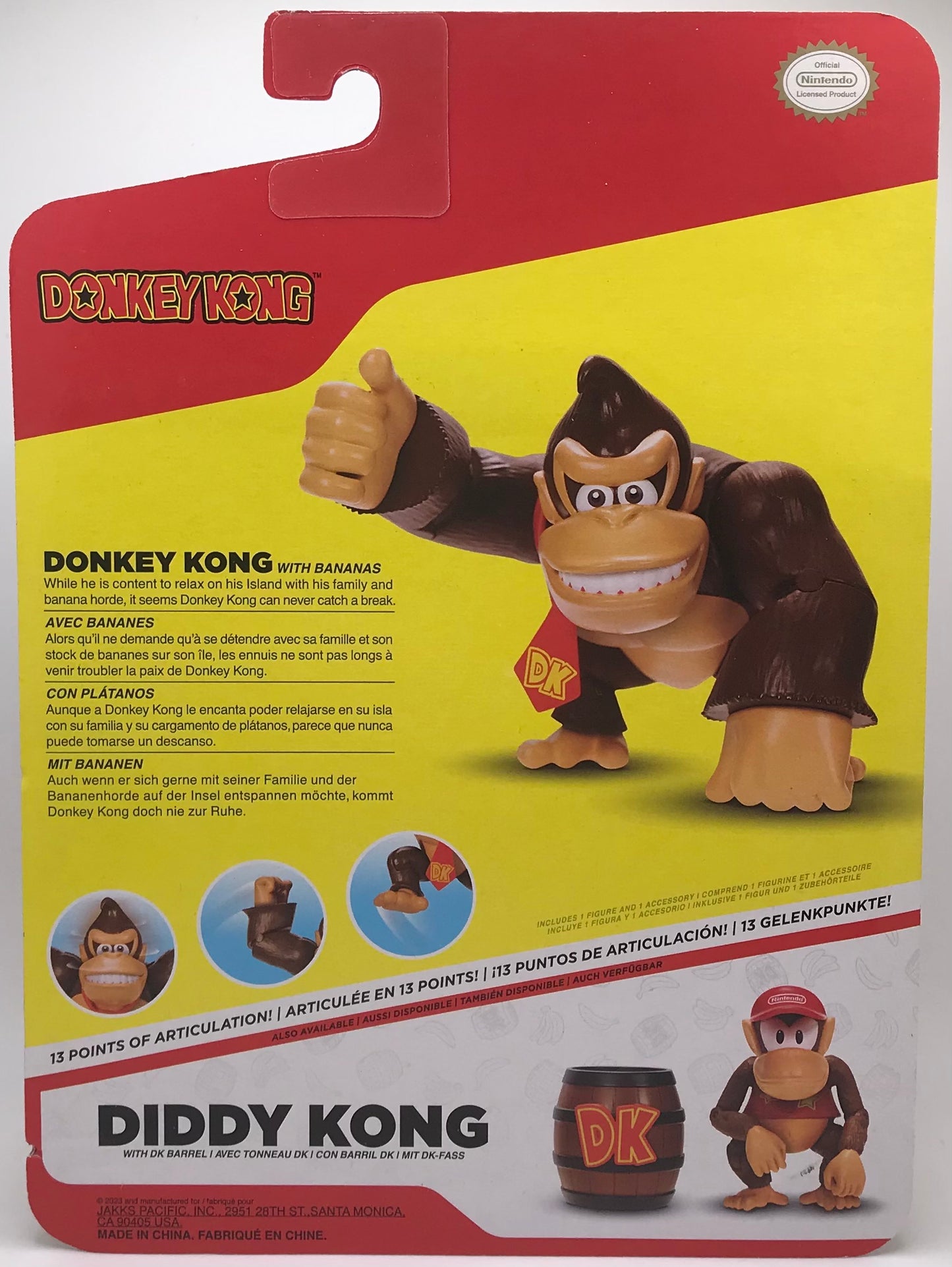 Jakks Pacific Donkey Kong 4" Inch Donkey Kong Action Figure