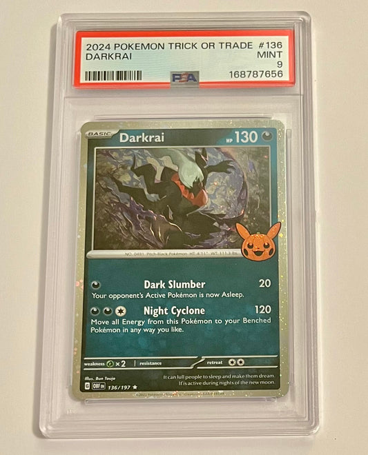 2024 Pokémon TCG Trick or Trade Darkrai #136 MINT (PSA 9)