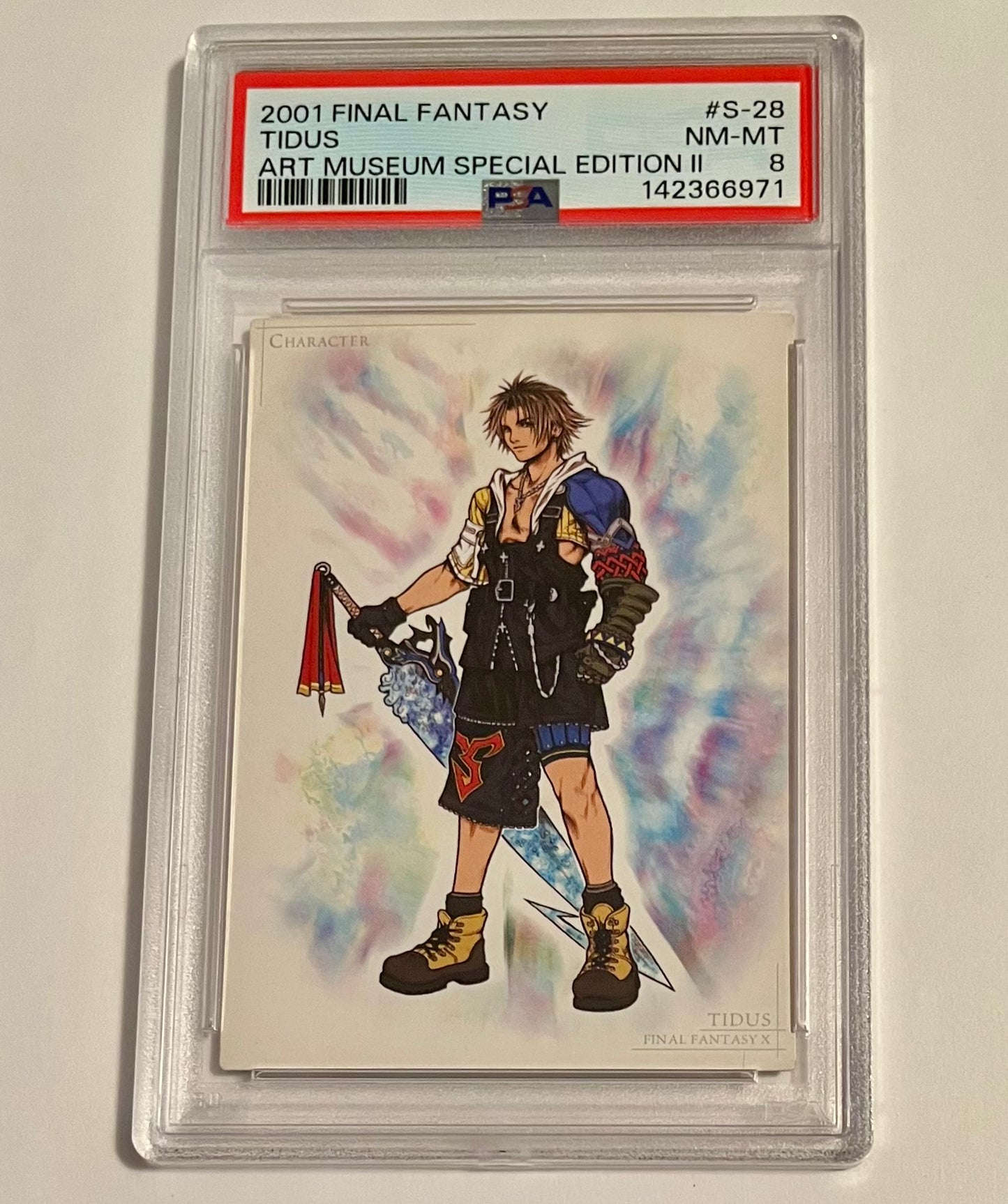 2001 Final Fantasy X Art Museum Tidus Special Edition II #S-28 NM-MT (PSA 8)